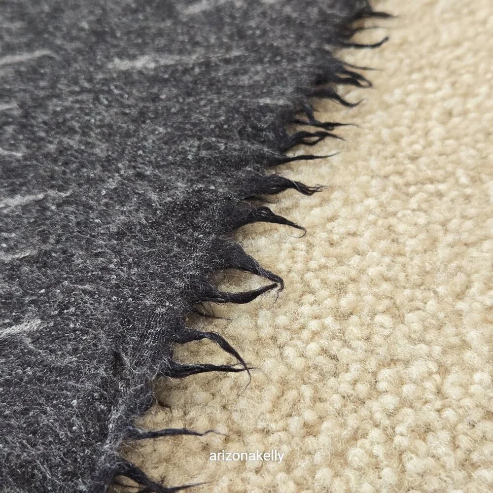 rag & bone Wool Dagger Scarf Reversible Black and Grey - Picture 10 of 13